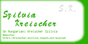 szilvia kreischer business card
